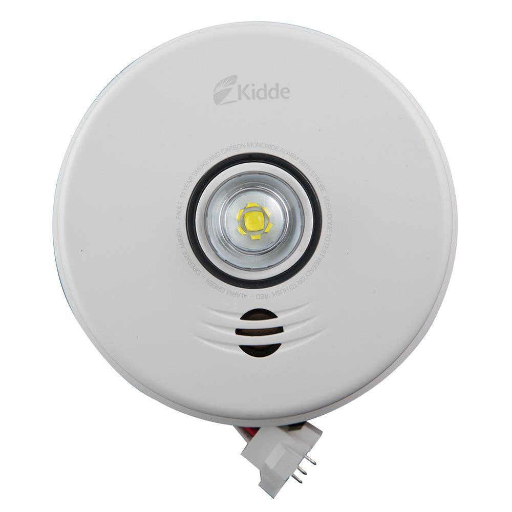 Kidde P4010ACLEDSCOCA-2, 3-IN-1 120V Integrated LED STROBE and 10-Year Talking Smoke & Carbon Monoxide Alarm 1PACK/3PACK