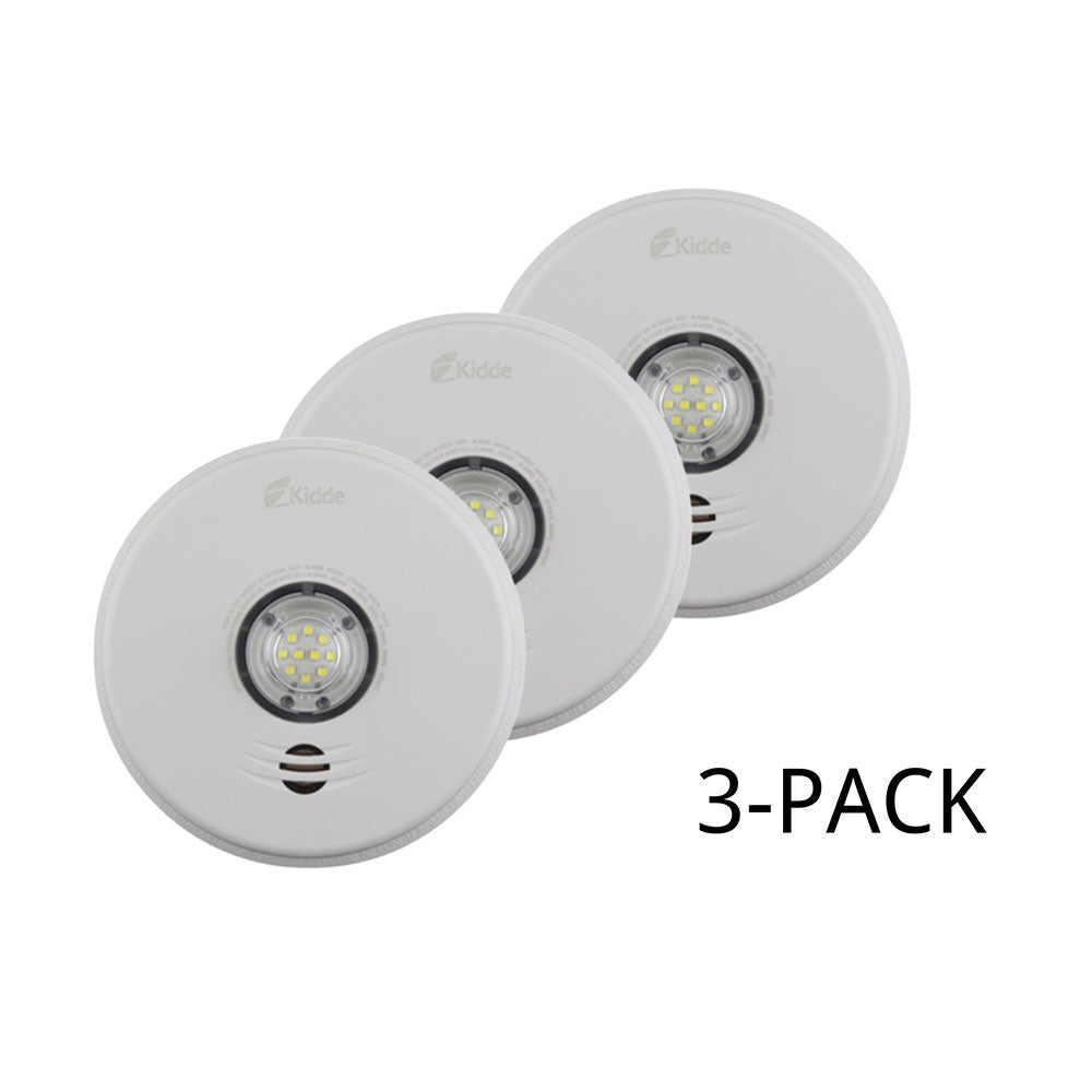Kidde P4010ACLEDSCOCA-2, 3-IN-1 120V Integrated LED STROBE and 10-Year Talking Smoke & Carbon Monoxide Alarm 1PACK/3PACK