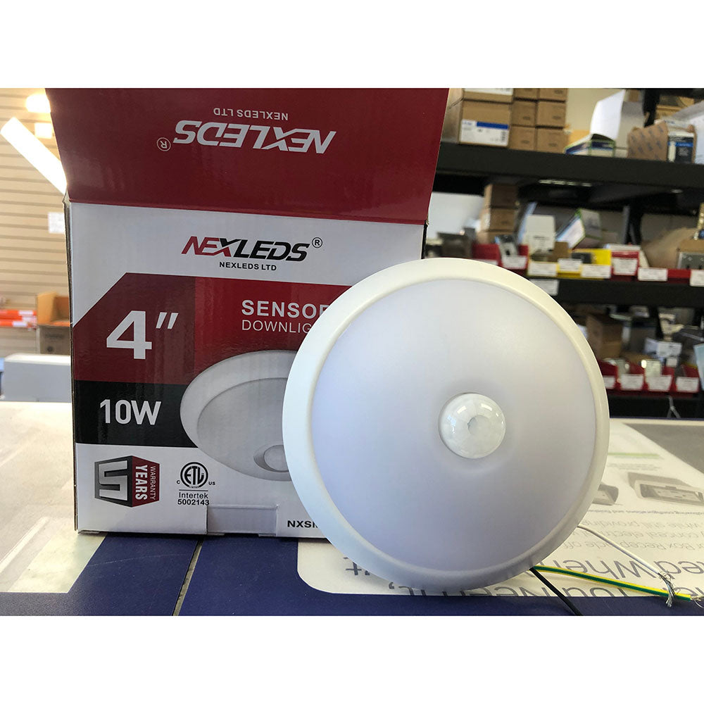NEXLEDS 4Inch Sensor Downlight Disk Light 3CCT(3000K/4000K/5000K Switchable)