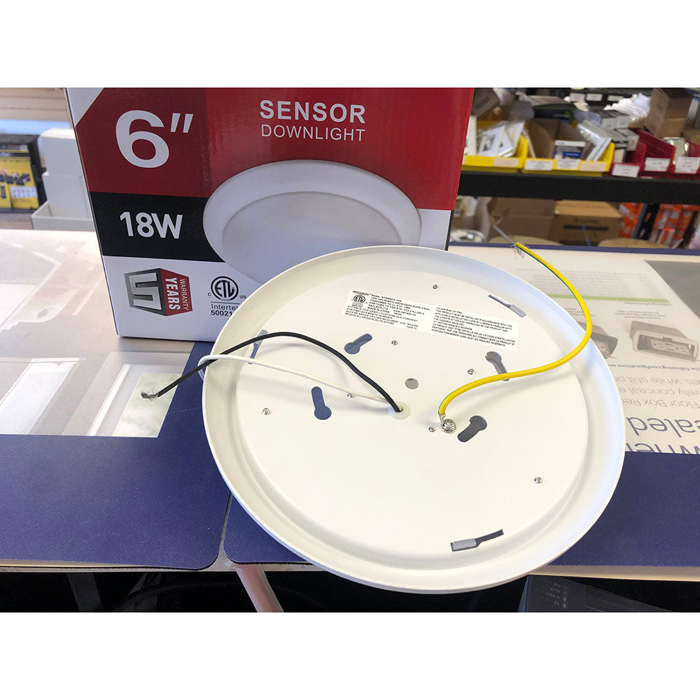 NEXLEDS 6Inch Sensor Downlight Disk Light 3CCT(3000K/4000K/5000K Switchable)