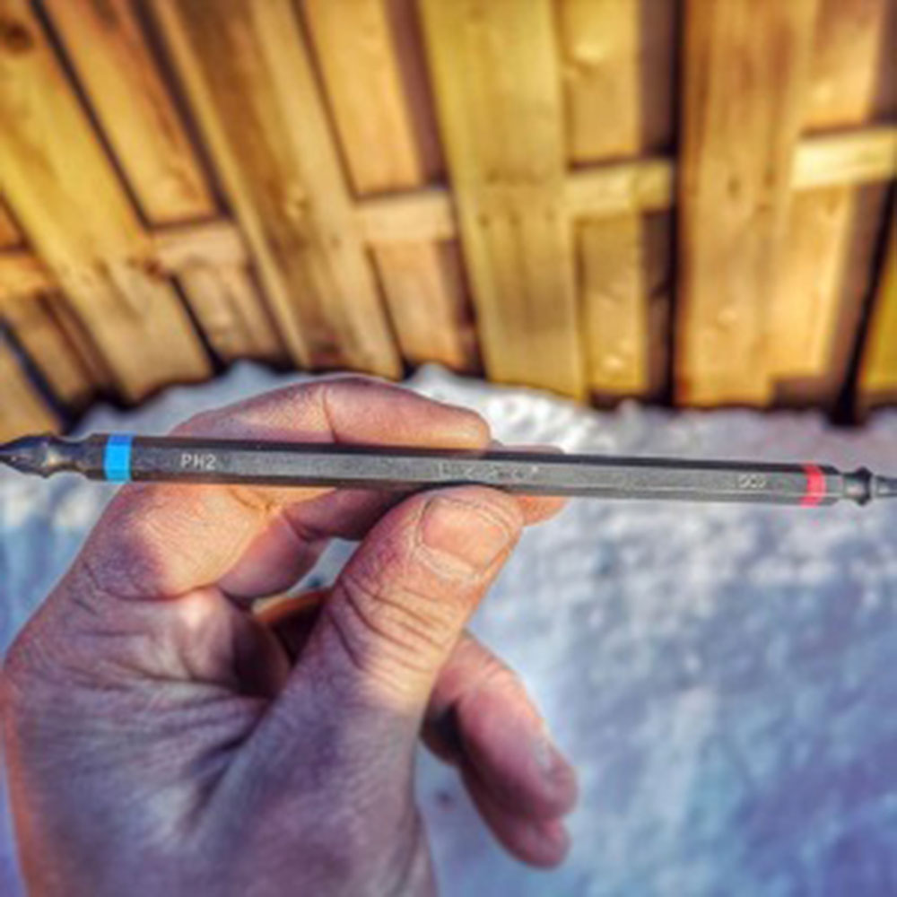 Rack-A-Tiers #2 PHILLIPS AND #2 SQUARE DOUBLE ENDED IMPACT BLUE/RED 4inch 70224BR 1Piece