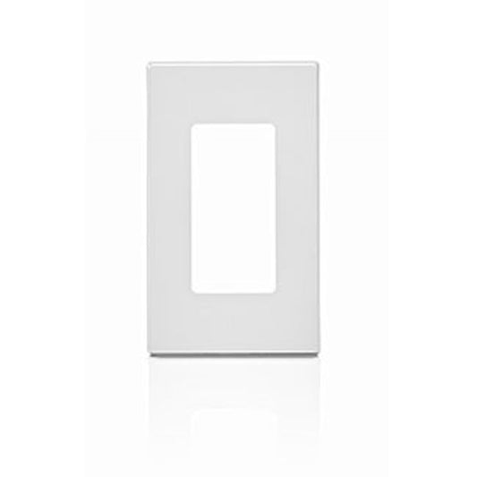 Leviton 80301-SW 1-Gang Decora Plus Screwless Wallplate, White