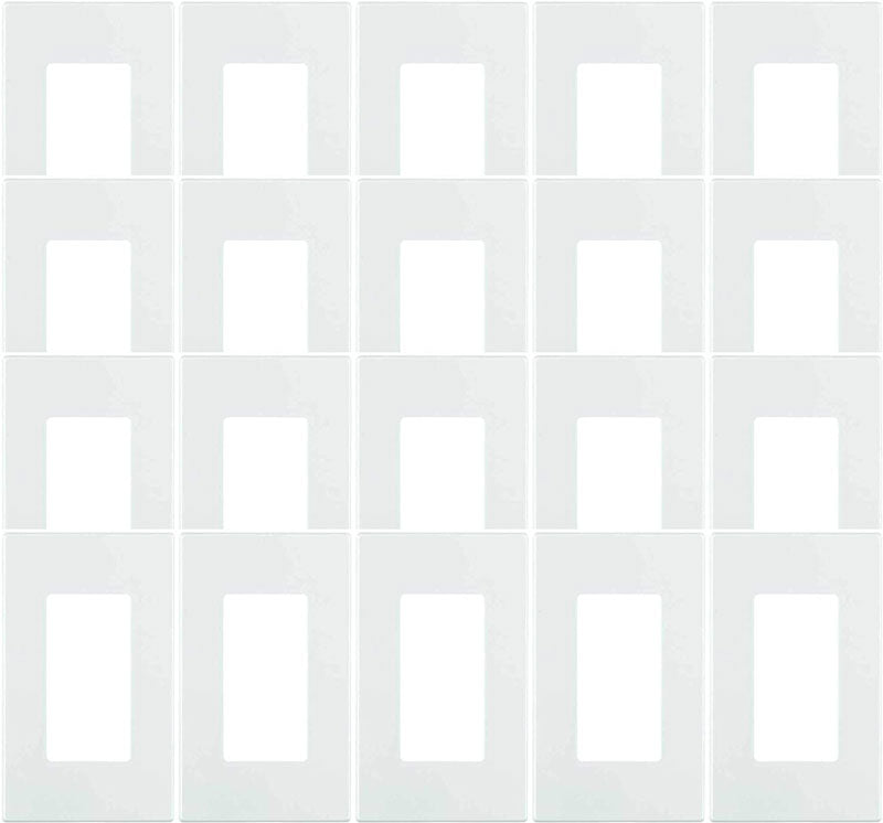 Leviton 80301-SW 1-Gang Decora Plus Screwless Wallplate, White