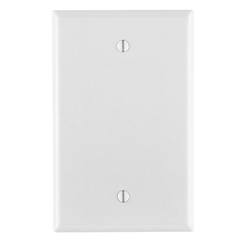 LEVITON 80514-W Midsize Blank Wallplate, 1-Gang, White – 1-Pack/25-Pack
