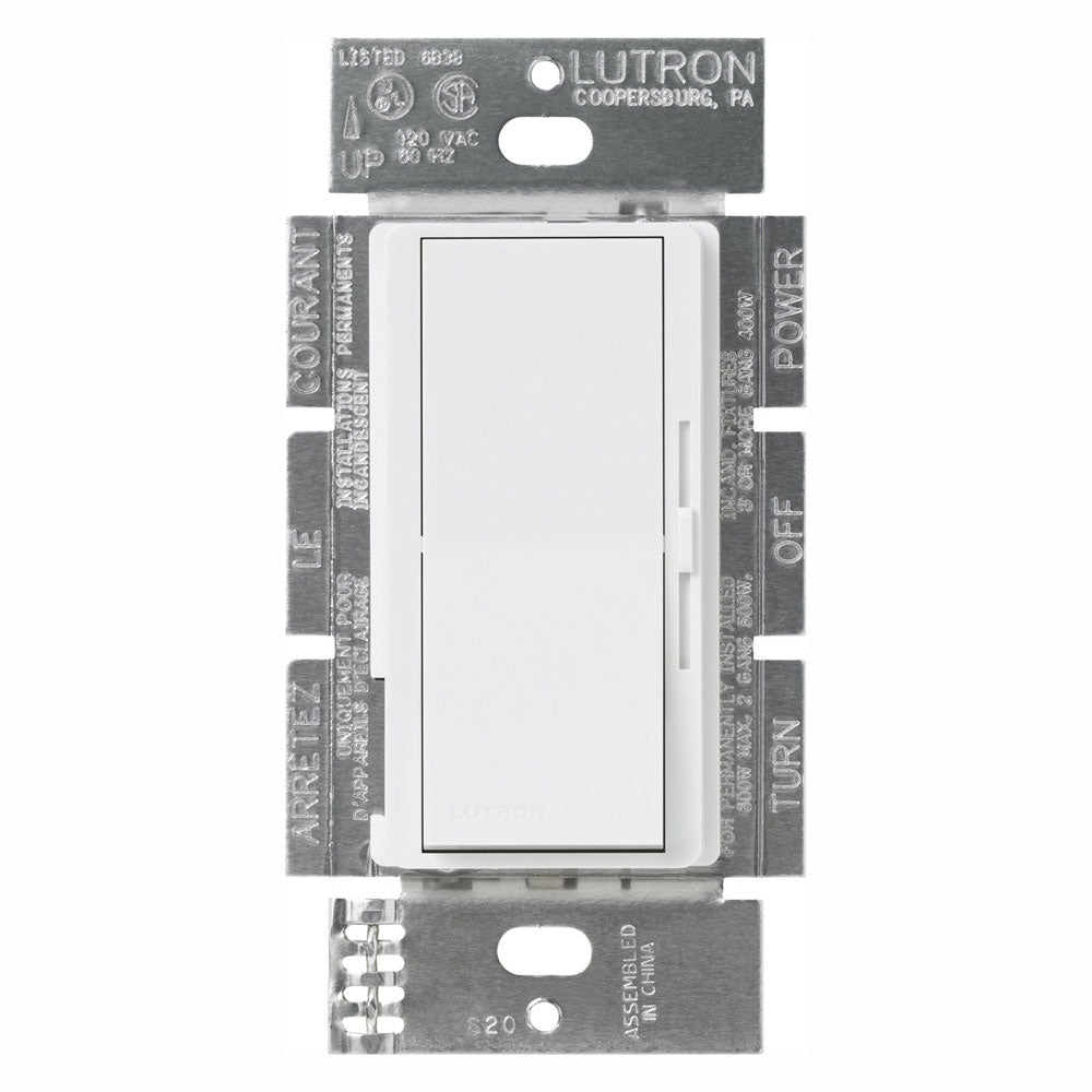 Lutron DV-600P-WH 600-Watt 3-Way Dimmer Switch, White