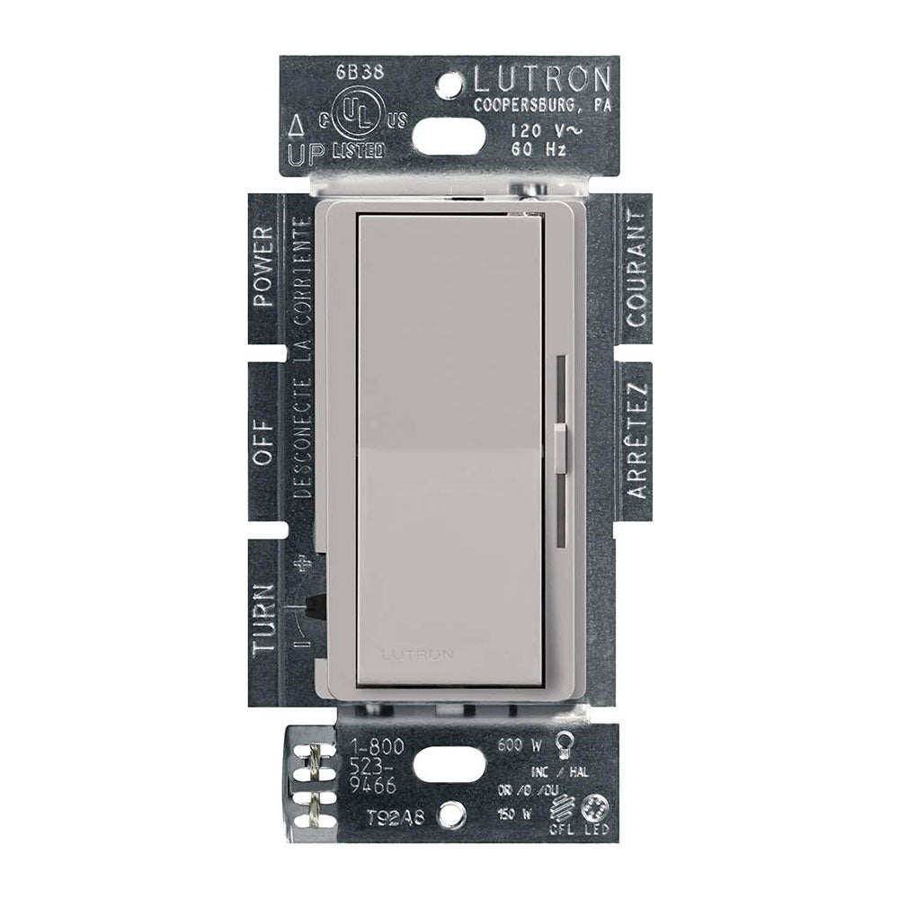 Lutron DVCL-153P-BR, Brown Diva LED+ Dimmer Switch for Dimmable LED, Halogen and Incandescent Bulbs, 150 Watt, Single-Pole or 3-Way