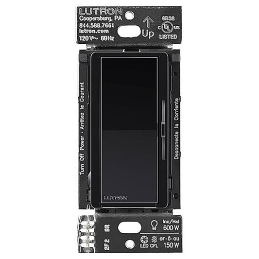 Lutron DVRF-6L-BL Diva Smart Dimmer for Caseta, Black