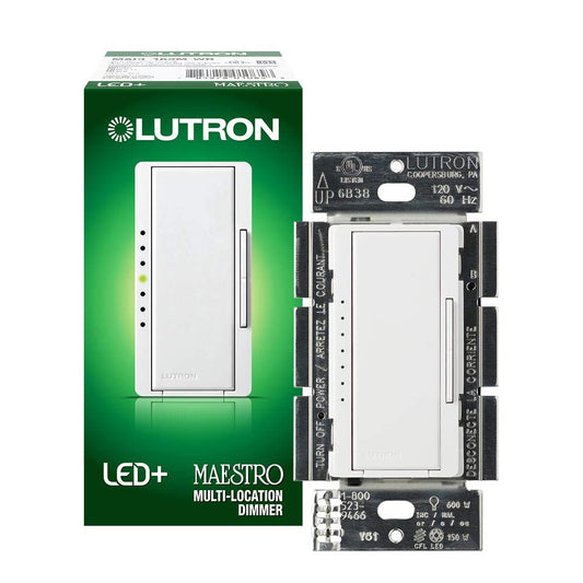 Lutron MACL-153M-WH Maestro C.L Dimmer Switch for Dimmable LED, Halogen & Incandescent Bulbs – White