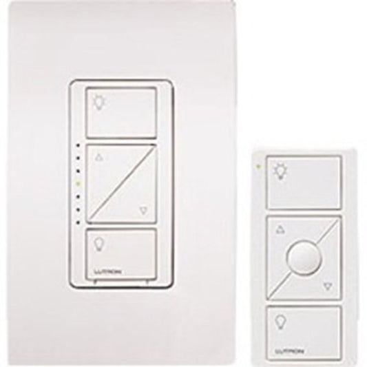 Lutron P-PKG1W-WH-C Caseta Wireless In-Wall Dimmer with Pico Remote Kit, 120V 150W, White