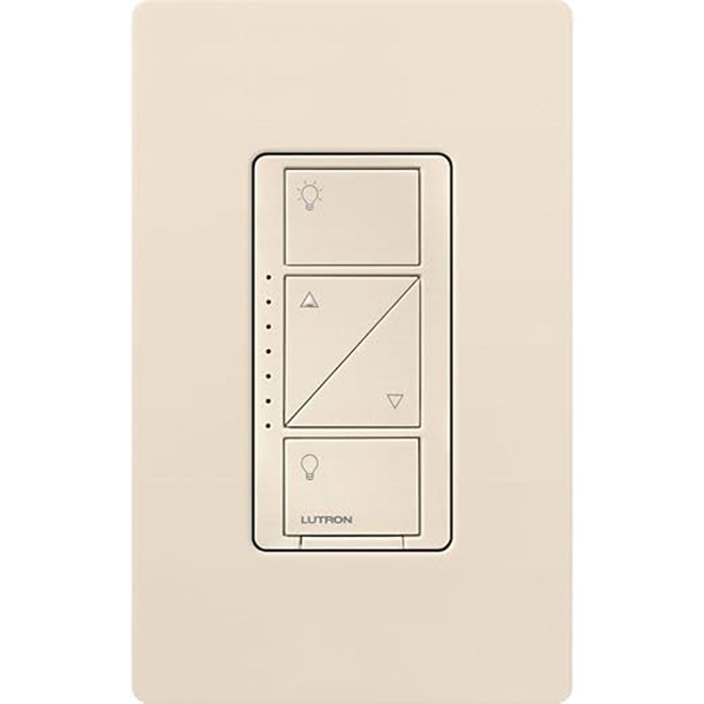 Lutron PD-6WCL-LA, Light Almond Caseta Original Smart Dimmer Switch (Lutron Smart Hub Required), for LED Lights, 150 Watt, Single-Pole/3-Way, No Neutral Required