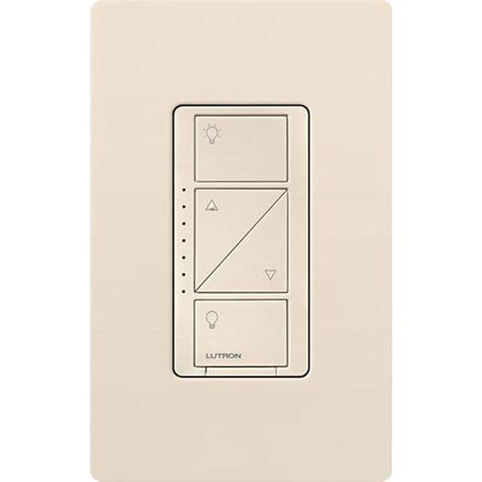 Lutron PD-6WCL-LA, Light Almond Caseta Original Smart Dimmer Switch (Lutron Smart Hub Required), for LED Lights, 150 Watt, Single-Pole/3-Way, No Neutral Required