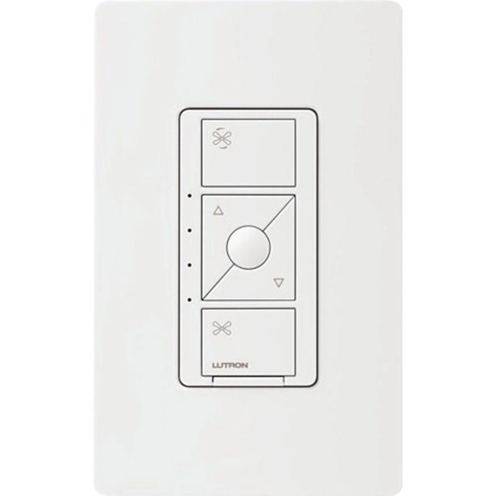 Lutron PD-FSQN-WH Caseta Wireless In-Wall Fan Control, 120V, White