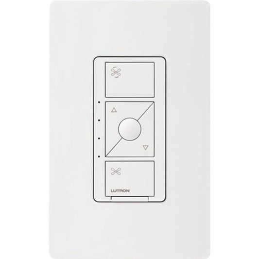 Lutron PD-FSQN-WH Caseta Wireless In-Wall Fan Control, 120V, White