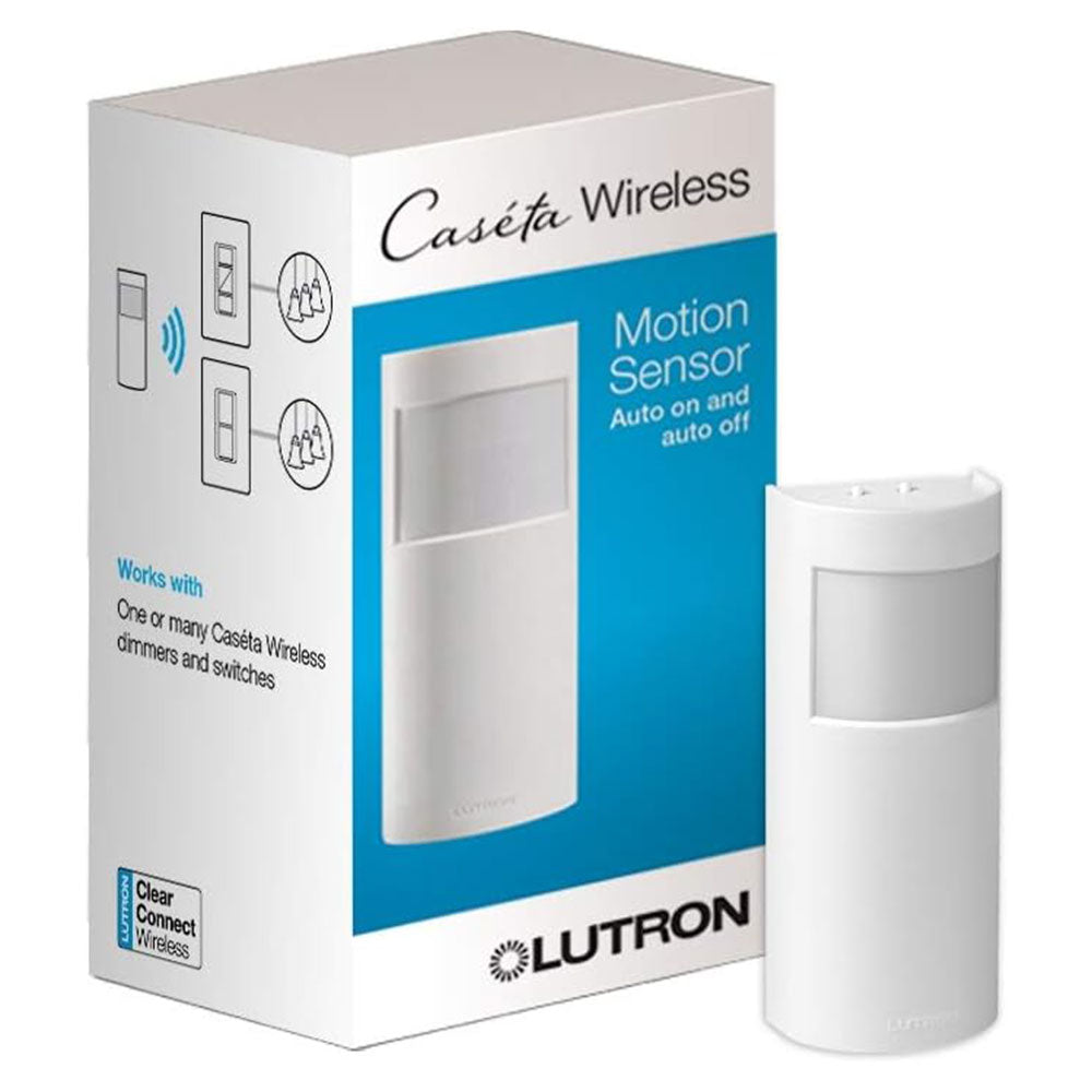 Lutron PD-OSENS-WH Caseta Smart Lighting Auto On and Off Motion Sensor, for Dimmers, Switches, and Fans Controls, No Wires Required, White