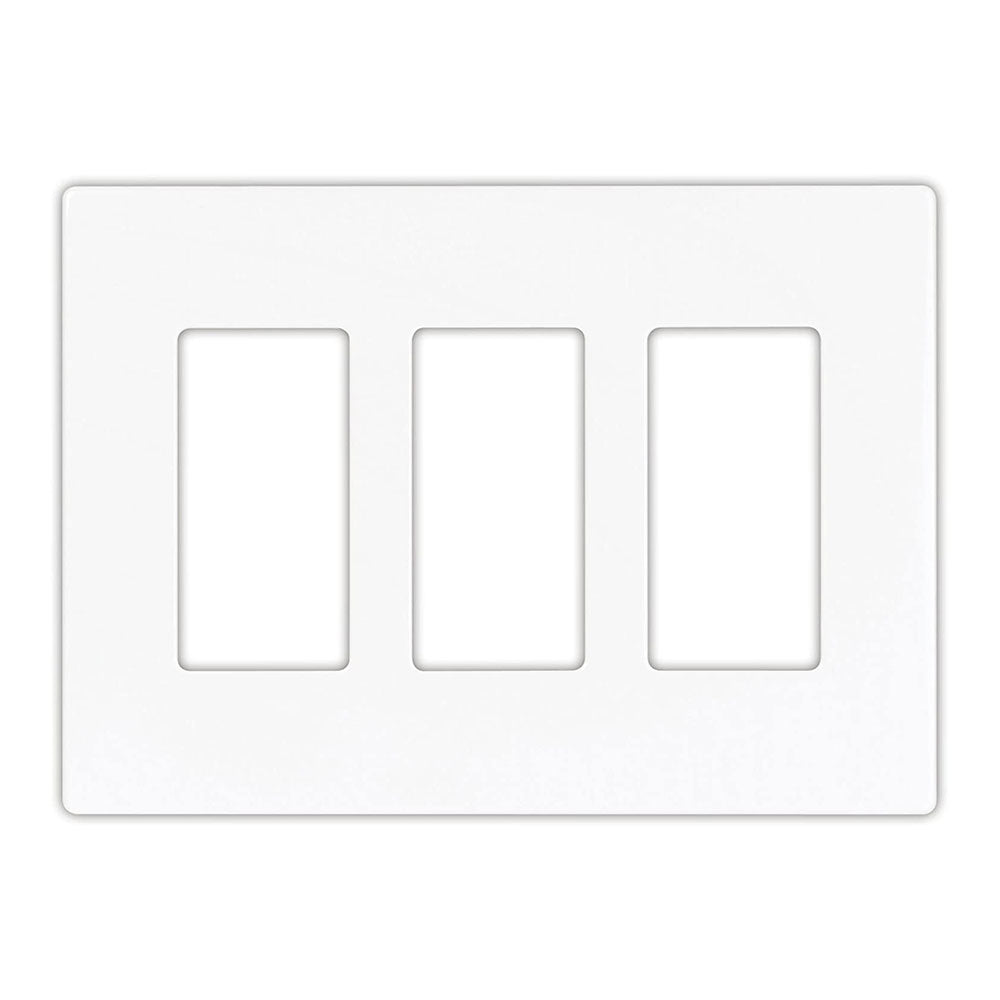 EATON PJS263W Decorative Screwless Wall Plate, 3 Gang, White