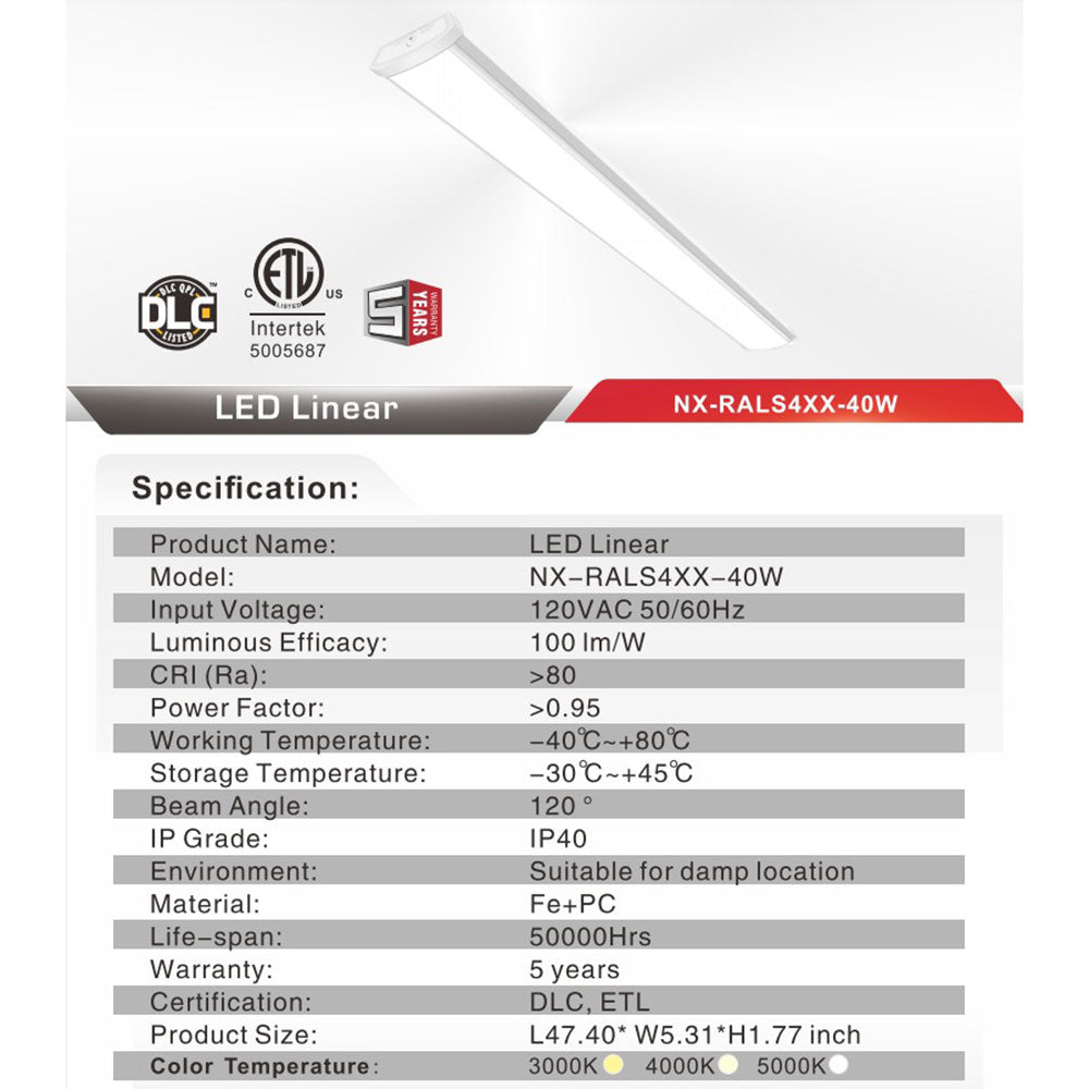 NEXLEDS Led Linear Wrap Round 3CCT Switchable (3000K/4000K/5000K)