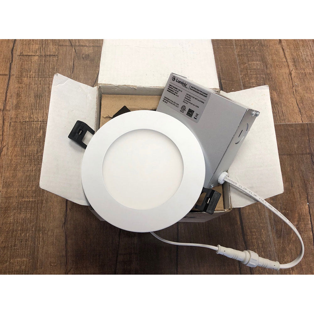 Luminiz 4 inch Potlight 3CCT Switchable(3000K/4000K/5000K) Wet Location White Trim