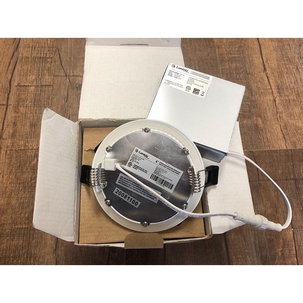 Luminiz 4 inch Potlight 3CCT Switchable(3000K/4000K/5000K) Wet Location White Trim